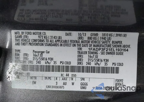 1FADP3F21EL193164